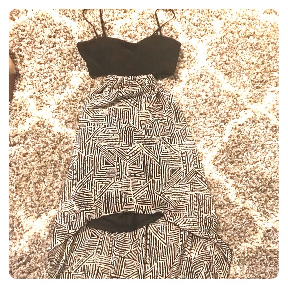 Black and white high-low dress - Picture 1 of 2